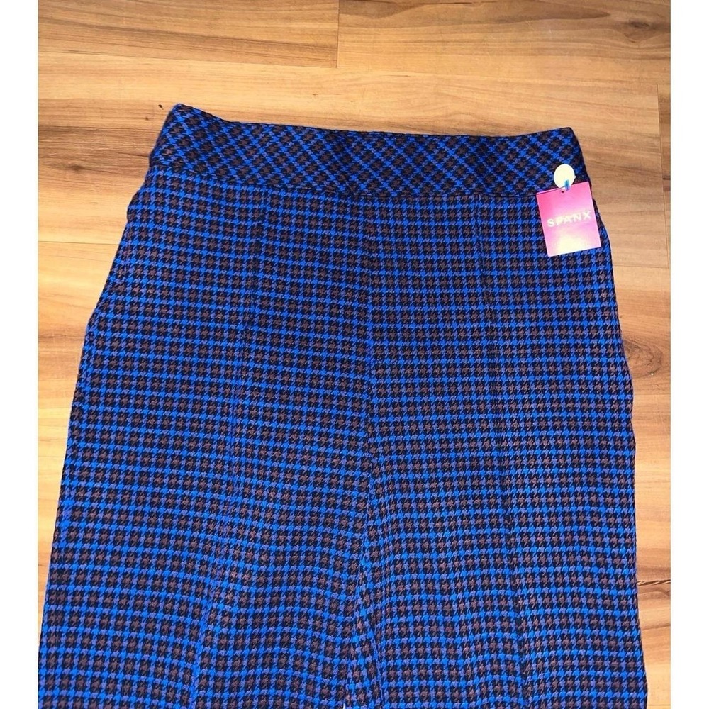 NWT SPANX Hi-Rise Jacquard Houndstooth Stretch Flare Pull-On Pants - Picture 7 of 7